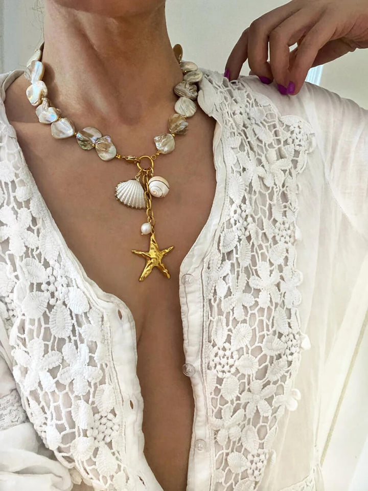 Bohemian Oversized Shell Necklace