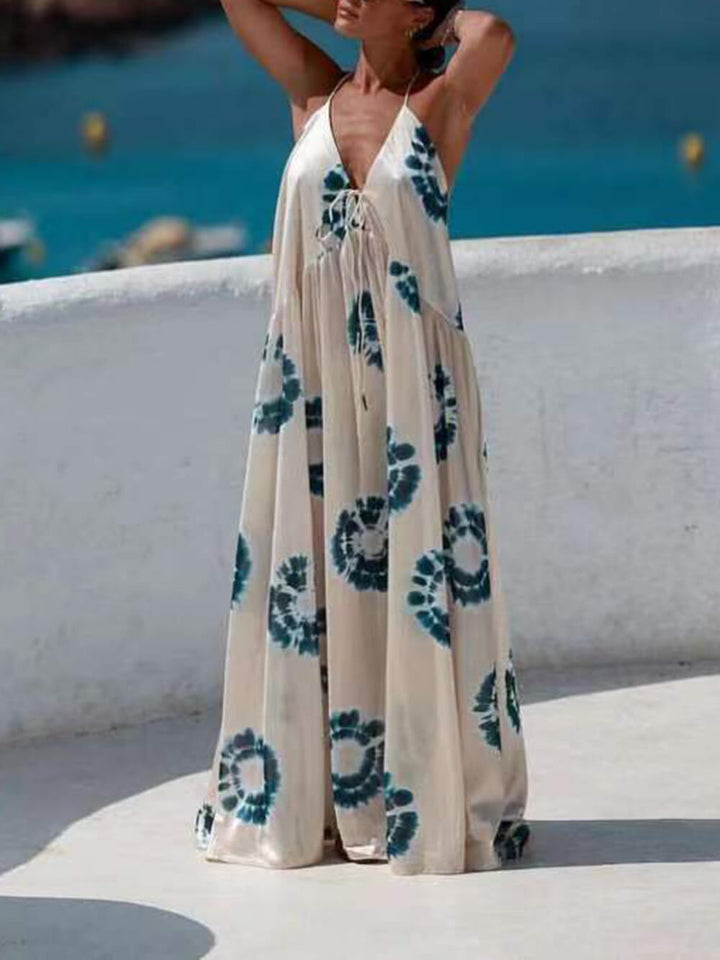 Προσωποποιημένο casual printed strappy φόρεμα