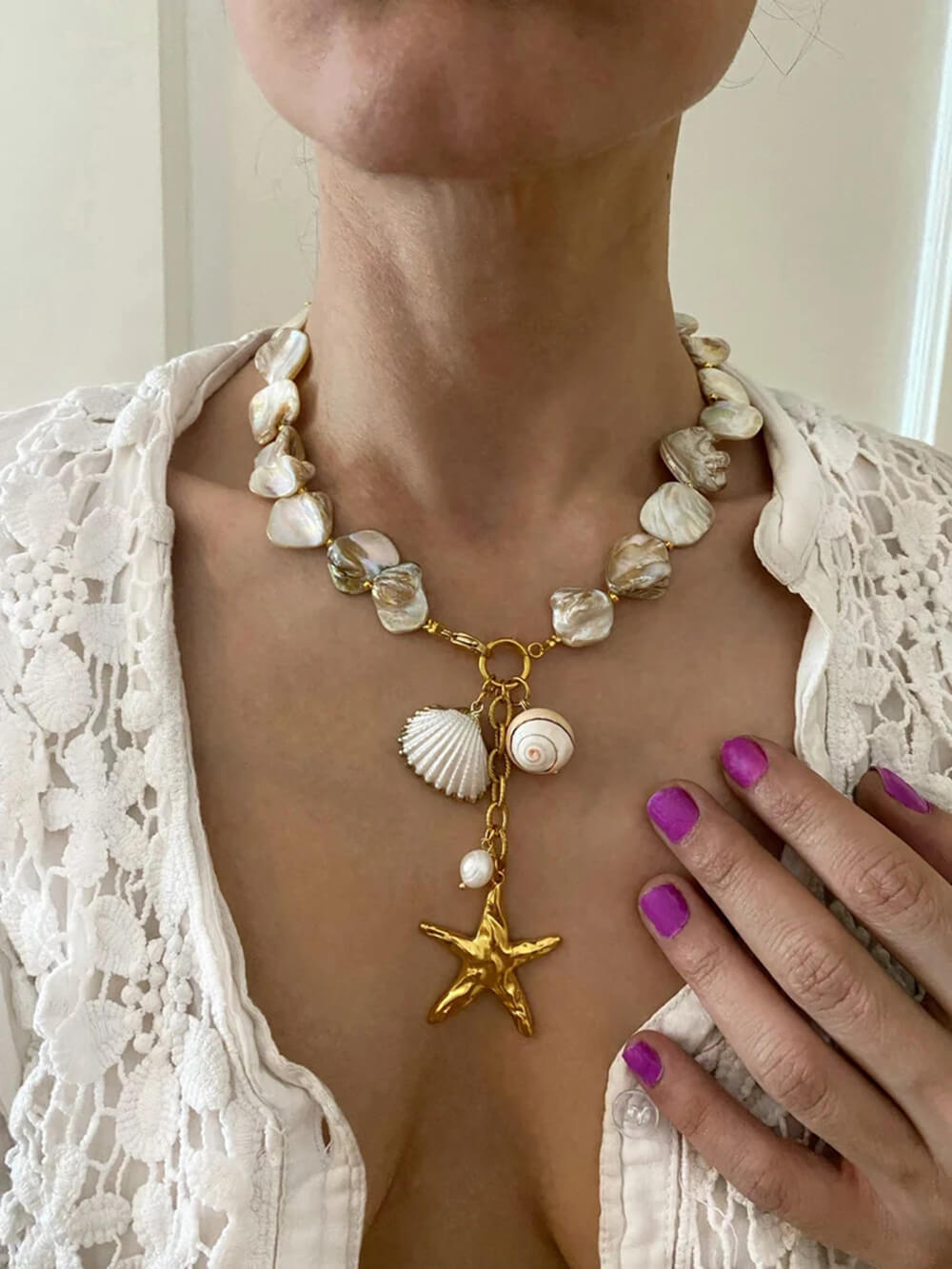 Bohemian Oversized Shell Necklace