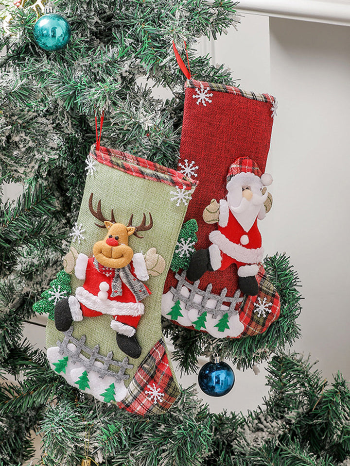 Décorations de sacs de bonbons pour chaussettes de Noël