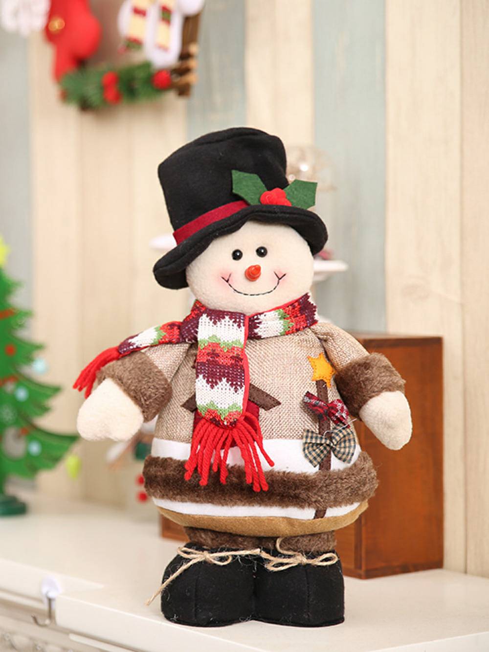 Χριστουγεννιάτικο στολίδι χιονάνθρωπος άλκη γέρο σε όρθια φιγούρα