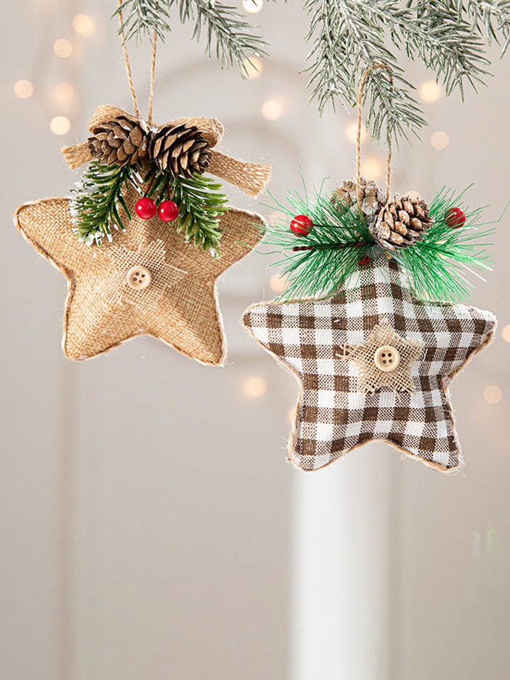 Juletre Fem-spiss Star Pinecone dekorasjon anheng
