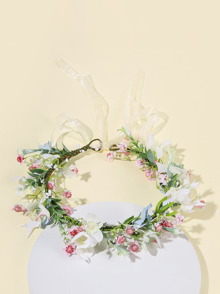 Couronne de fleurs de fard à joues