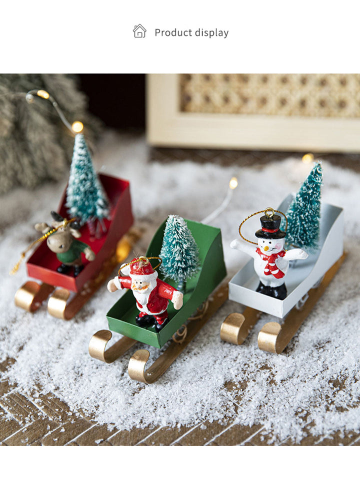 Christmas Nordic Style Slede anheng dekorasjoner