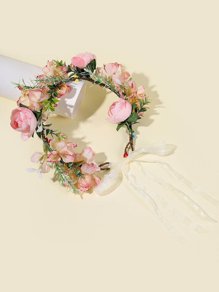 Blushing Rose Flower Crown