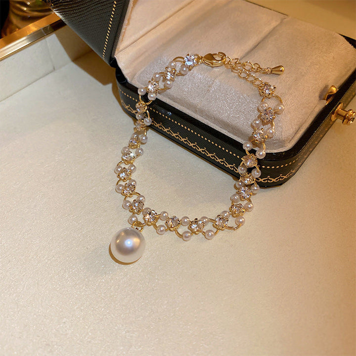 Armband mit T-Schnalle und Perlen in normaler Größe