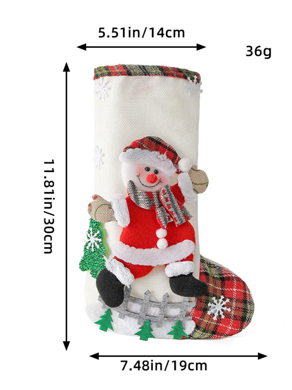 Décorations de sacs de bonbons pour chaussettes de Noël