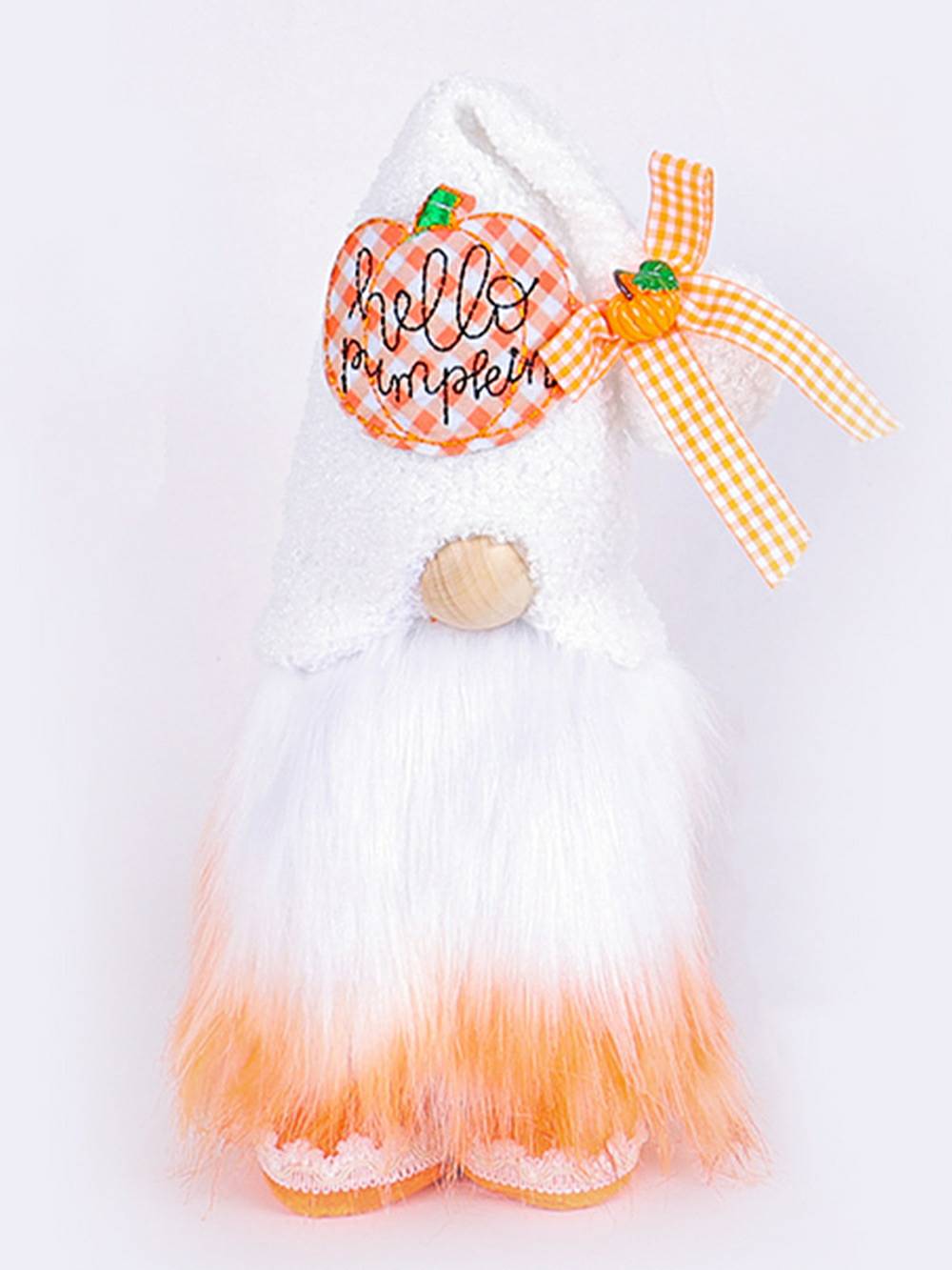Decorazione natalizia con figura in piedi di bambola senza volto
