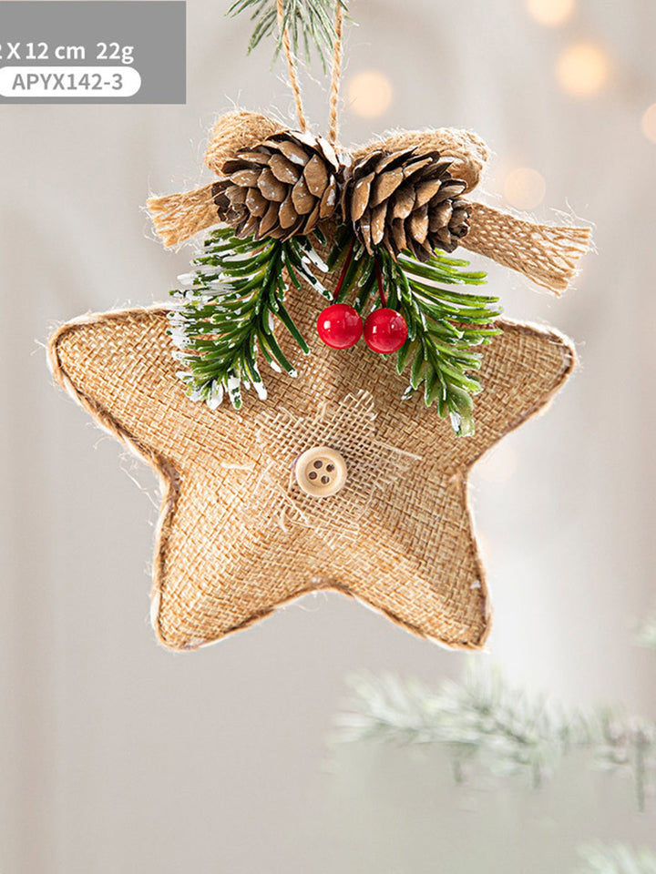 Juletre Fem-spiss Star Pinecone dekorasjon anheng