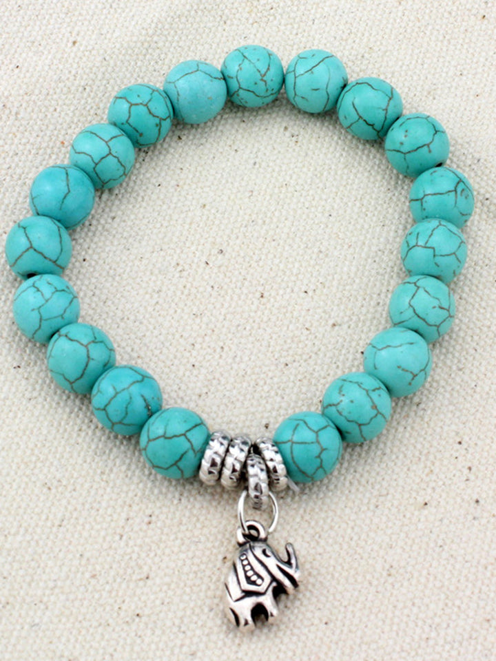 Turquoise Fashion Elephant Cross Bracelet