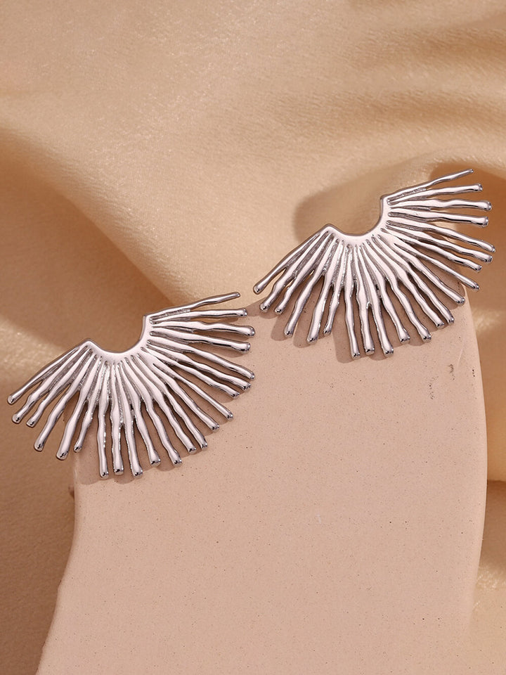 Fashion Street – Übertriebene Ray-Fächerförmige Ohrringe
