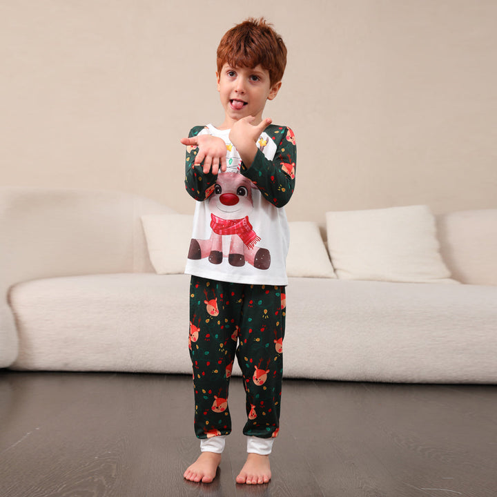 Färgglada Deer Fmalily Matchande Pyjamas Set