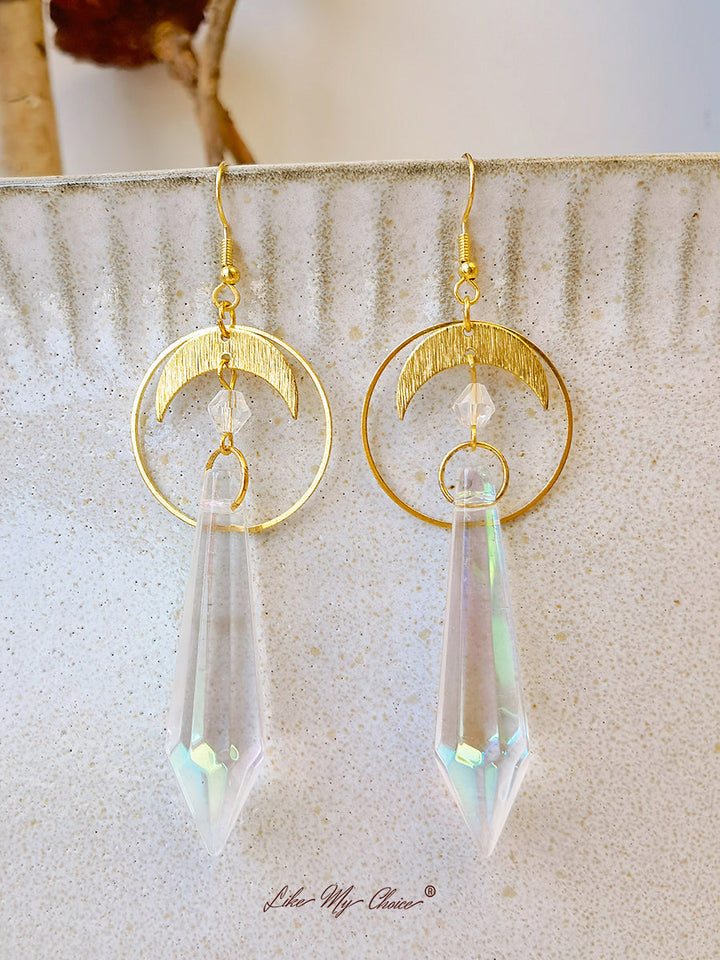 Boho Moon Crystal øreringe