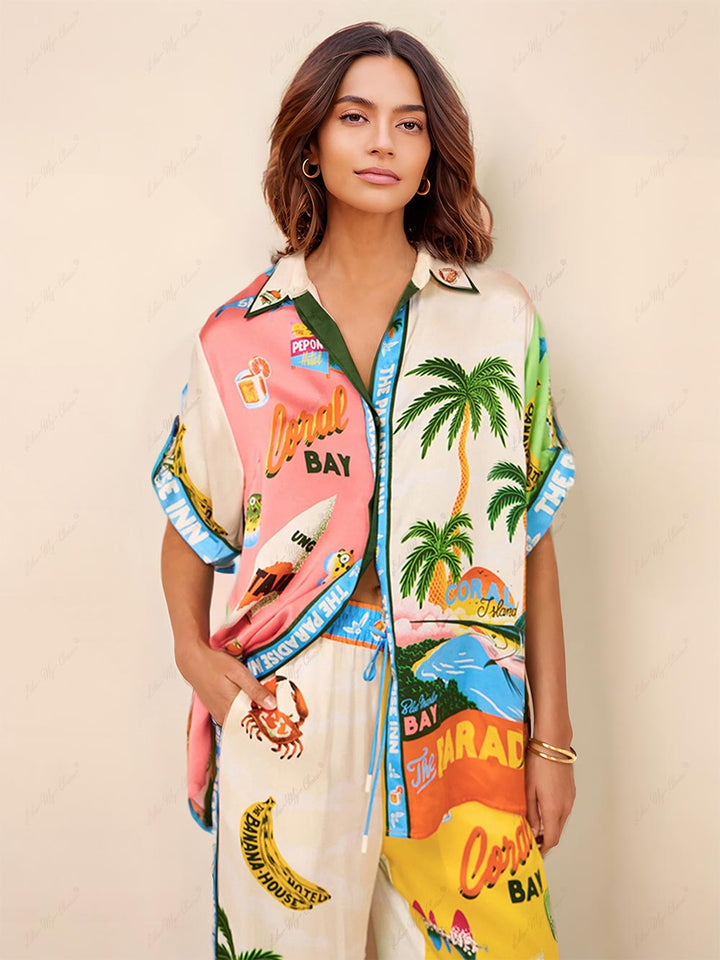 Sunny Beach Sommer Style Printed Top