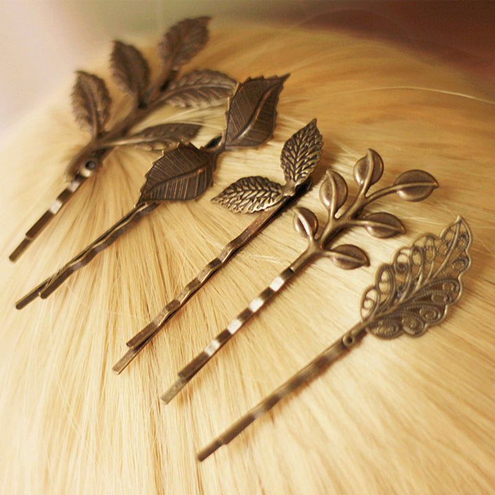 Ręcznie robiona biżuteria leśna brązowa spinka do włosów akcesoria do włosów