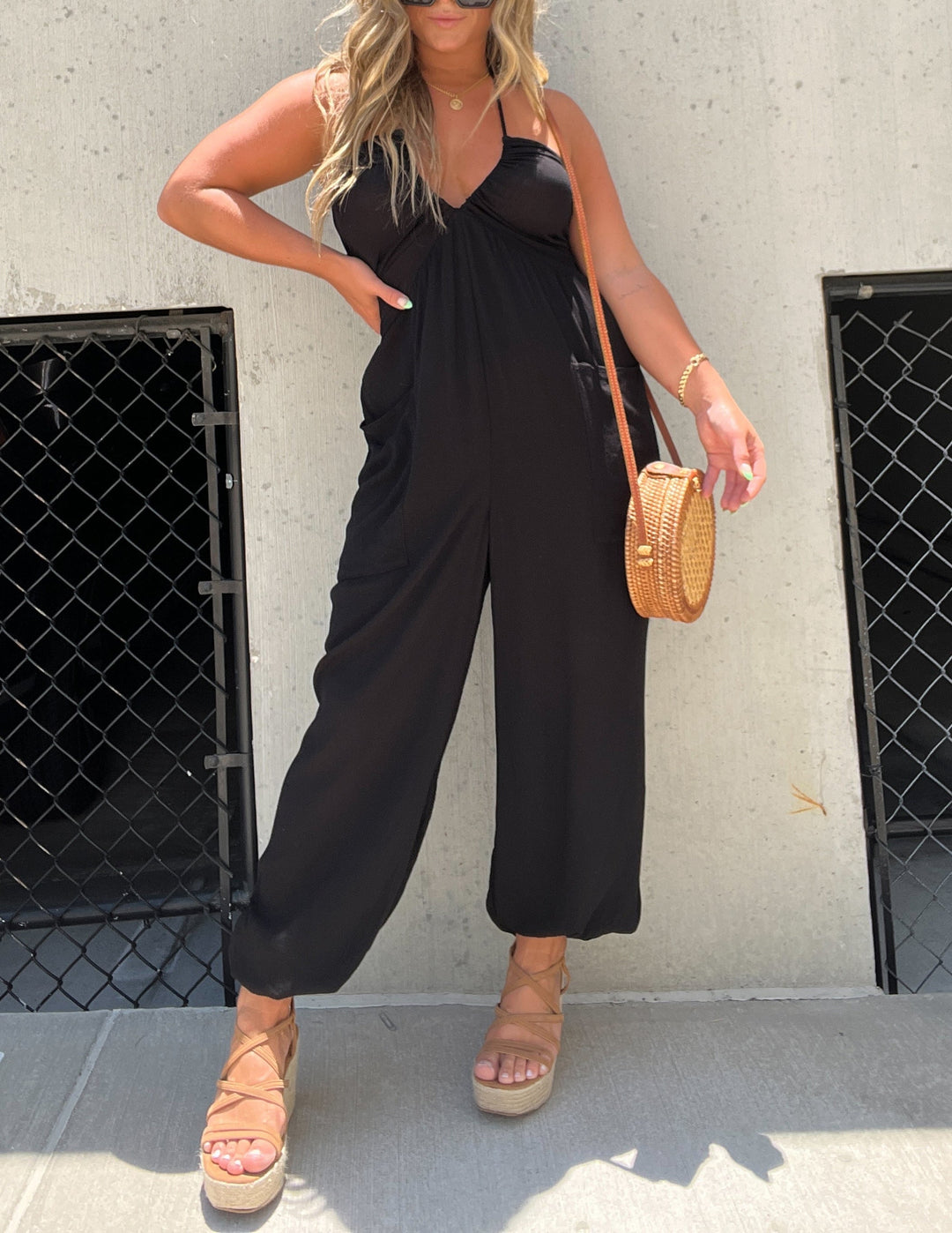 Hipster Jumpsuit Schwarz