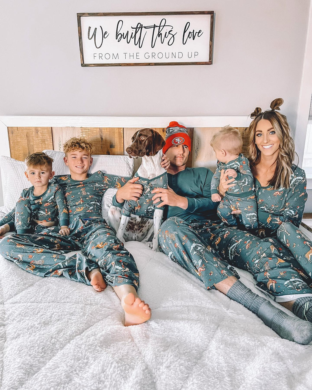 Jule søde dyr Familiematchende pyjamassæt (med hundes Pj'er)