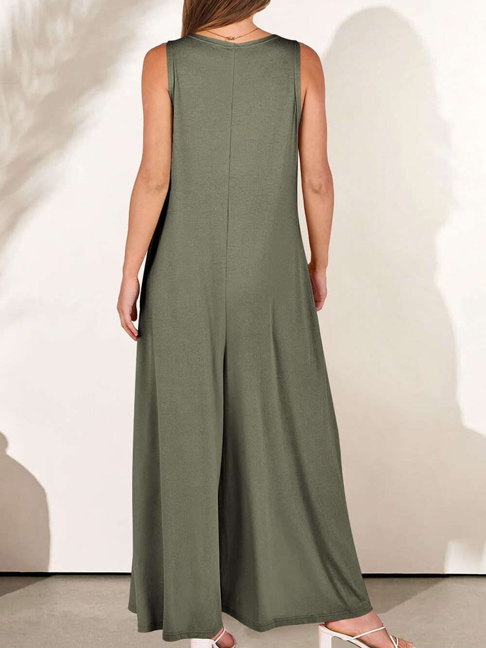 Fresh And Casual Pocket Thin Jumpsuit