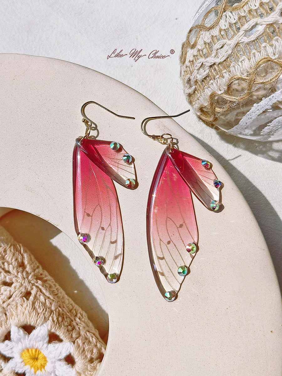 Butterfly Wing Käsintehty Crystal Diamond korvakoru