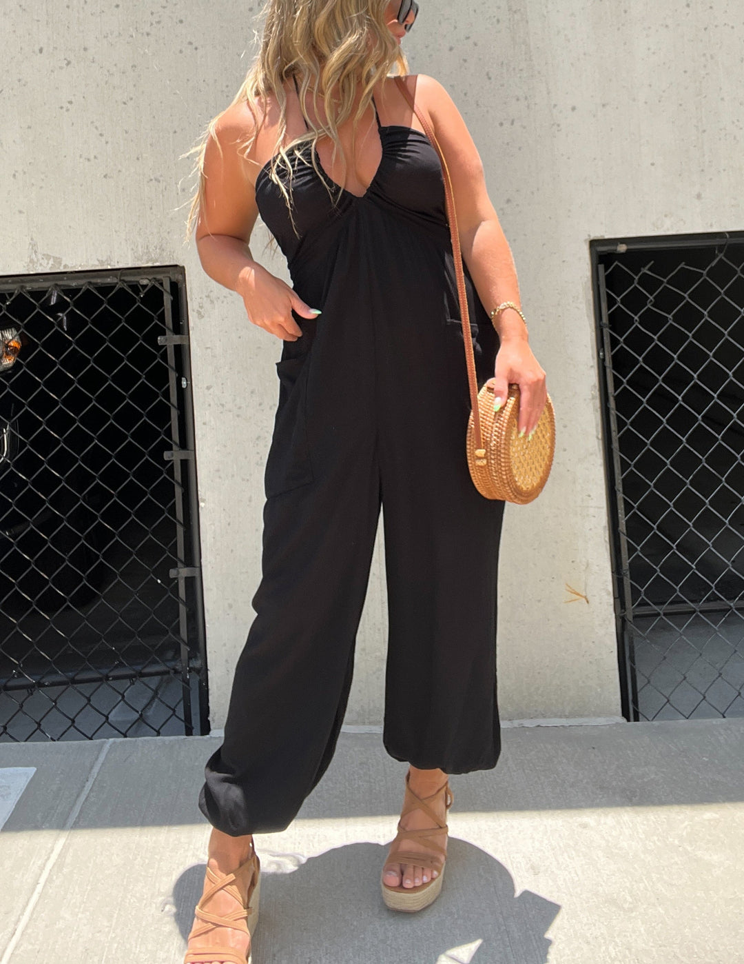 Hipster Jumpsuit Schwarz