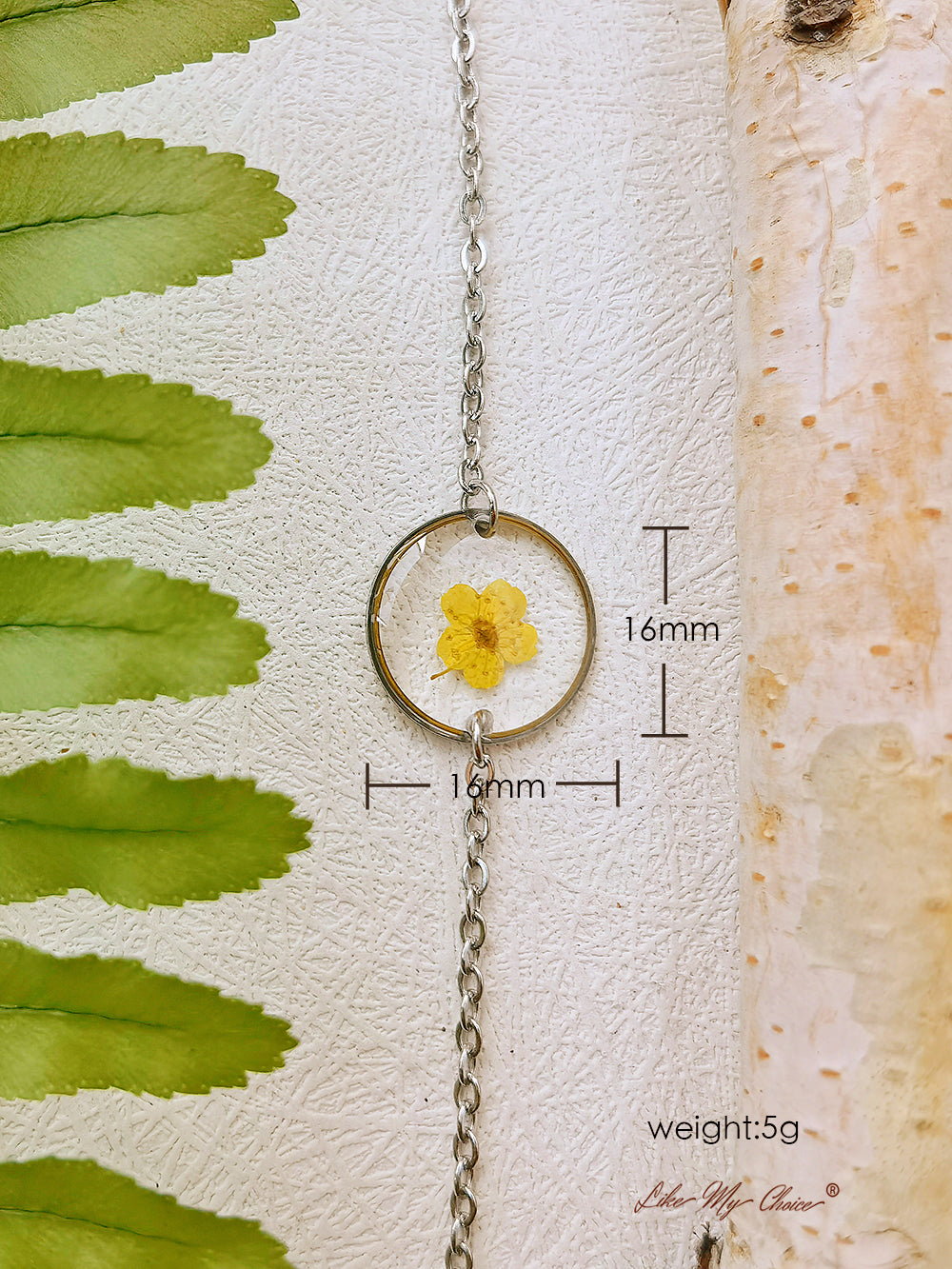 Vergissmeinnicht handgemachtes rundes Armband aus gepresstem Blumenharz