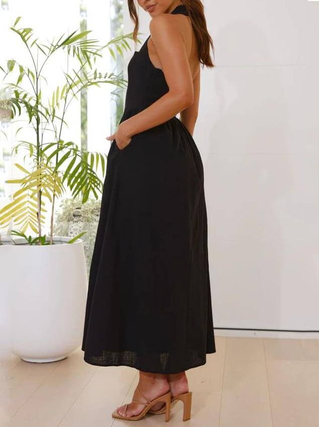 Φόρεμα μεσαίου μήκους με λαιμόκοψη Μικρό Μαύρο Φόρεμα