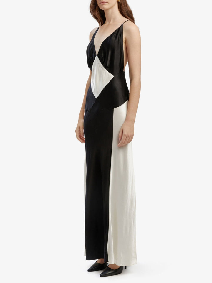 Black Ivory Contrast Maxi Dress