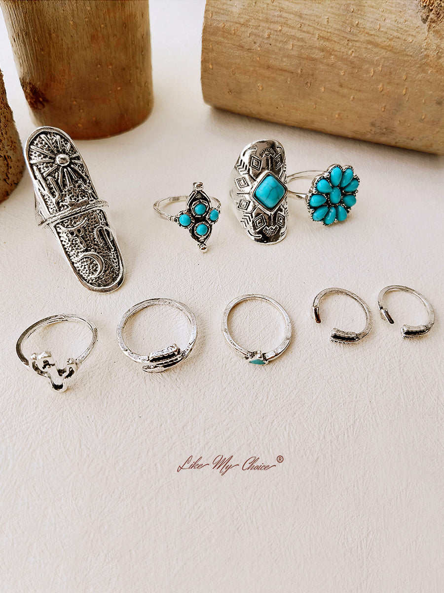 Pijl Boho Ringset 9st