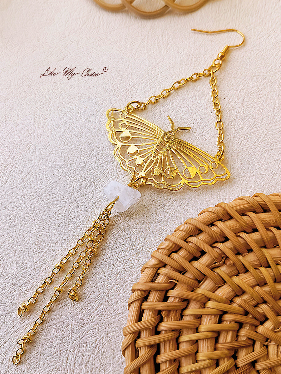 Hollow Out Butterfly Tassel øreringe