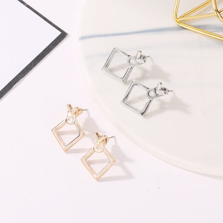 Trendy Cute Nickel Free  Square Stud Earrings