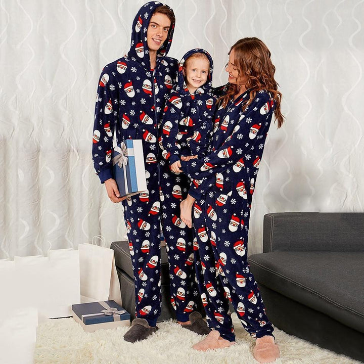 Rodinné pyžamo Santa Onesies s kapucí