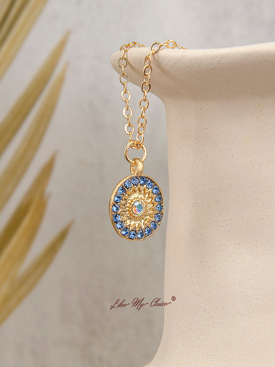 Bohemian Moon & Star Opal Halsband