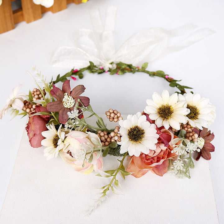 Blumenkrone für die Hochzeit im Boho-Stil