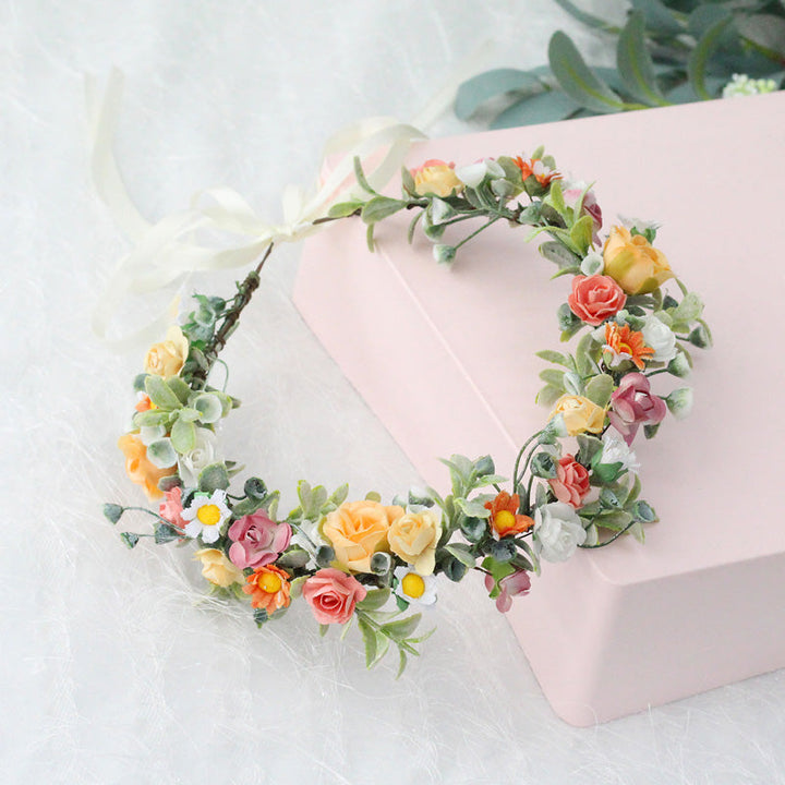 Färgad Rose Flower Crown