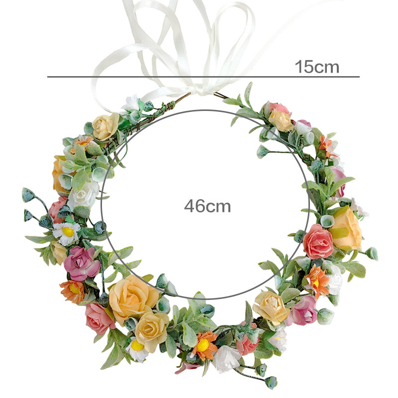 Färgad Rose Flower Crown