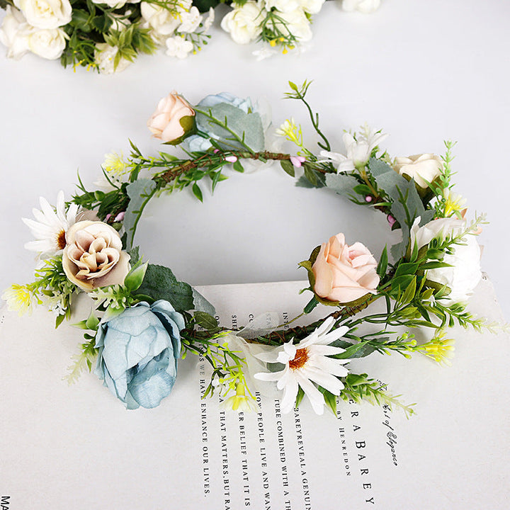 Corona de flores de boda del bosque