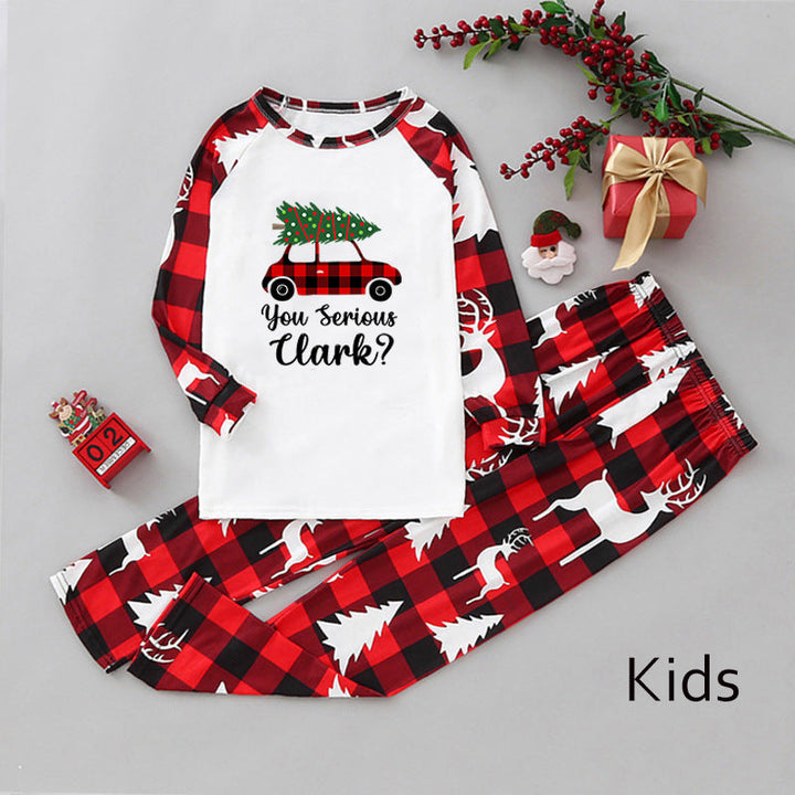 Ensembles de pyjamas assortis pour la famille à imprimé arbre de Noël et camion