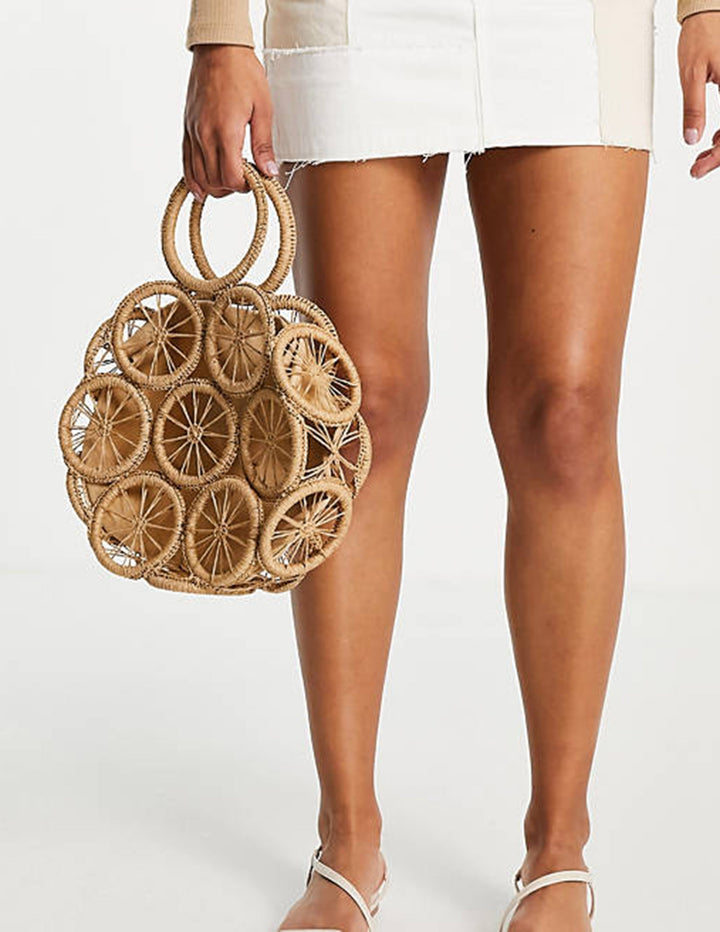 Sunshine Woven Straw Handtag Bag