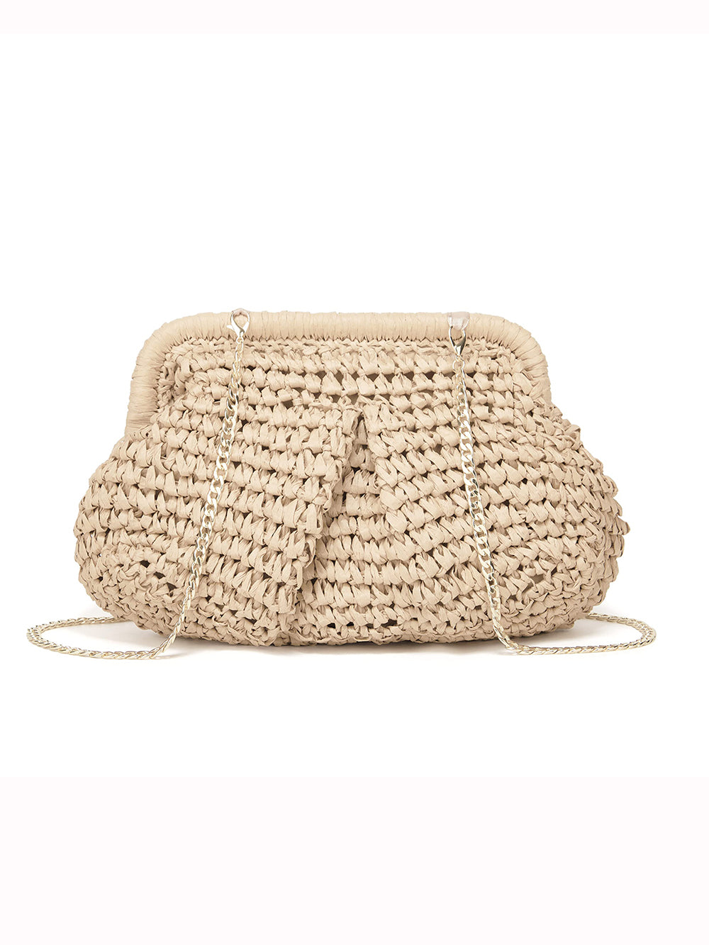 Bolso bandolera de paja Cloud Dumpling