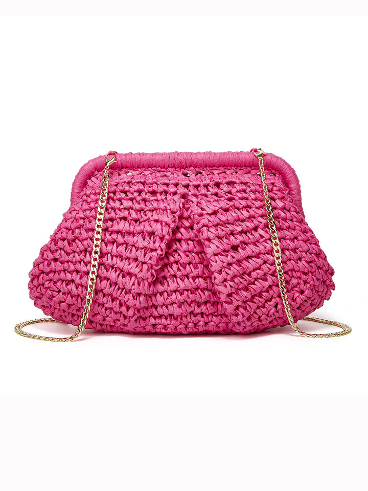 Cloud Dumpling Straw Crossbody -kytkin