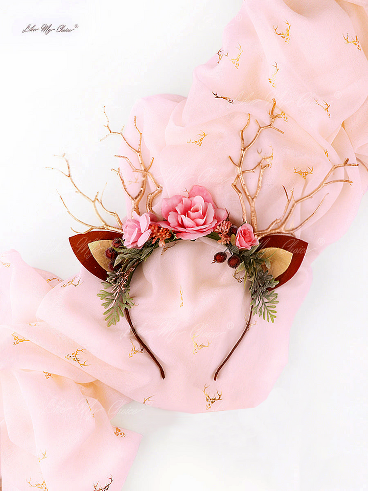 Pink Forest – Weihnachts-Stirnband mit Rentiermotiv | Gefällt mirMeineWahl