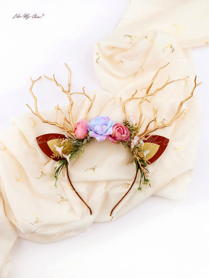 Flower Beauty and the Beast Weihnachts-Rentier-Stirnband | LikeMyChoice®